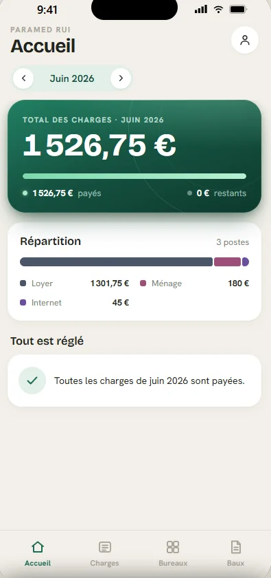 Paramed RUI - Suivi des dépenses et appels de fonds